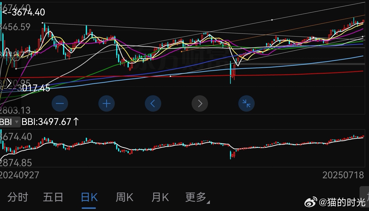 猫的时光 - 财经博主 画图留白