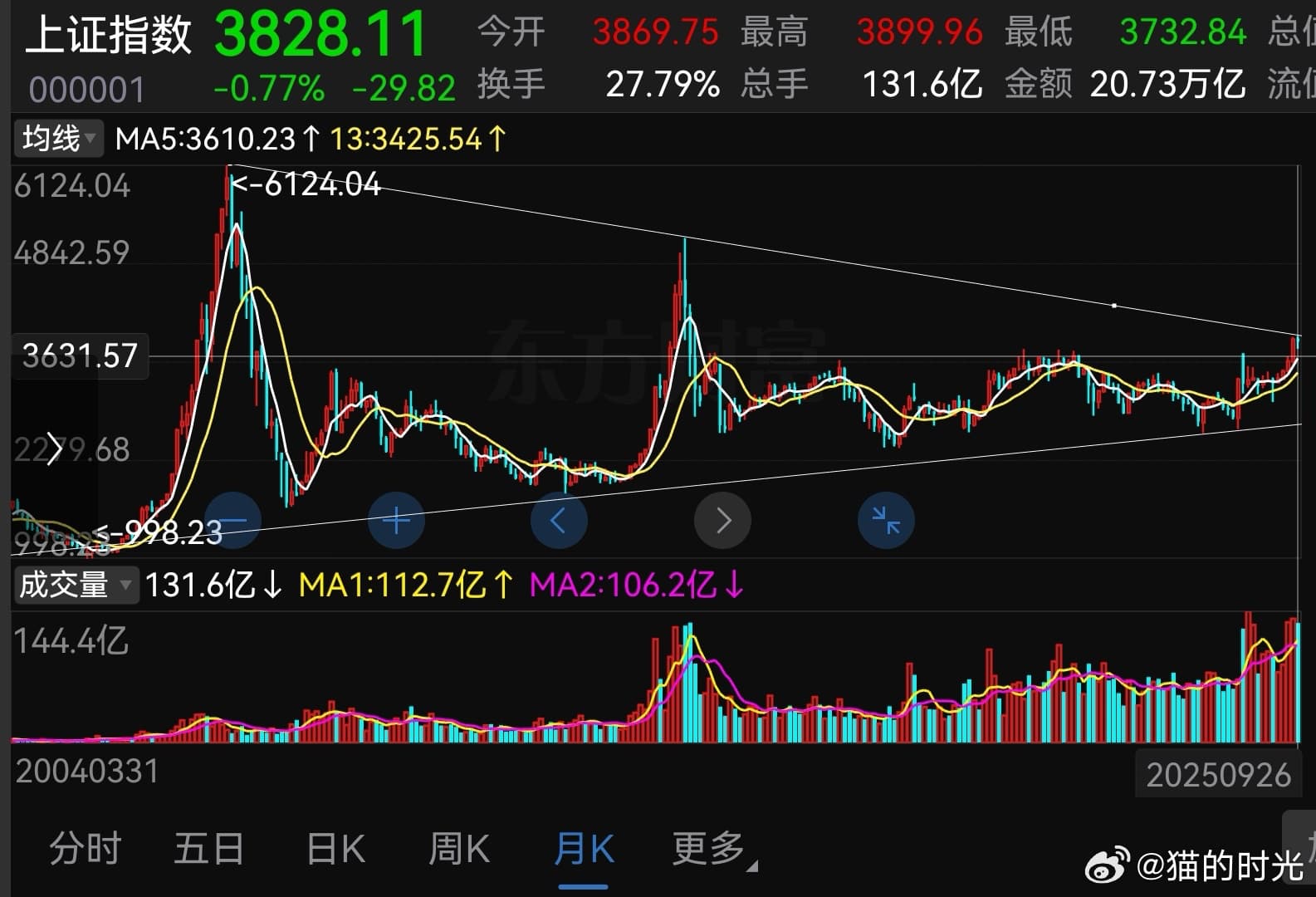 猫的时光 - 财经博主 画图留白
